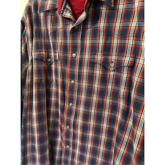 Wrangler Western Shirt Flannel Button Down Long Sleeve Men’s Top Size M - Picture 3 of 6